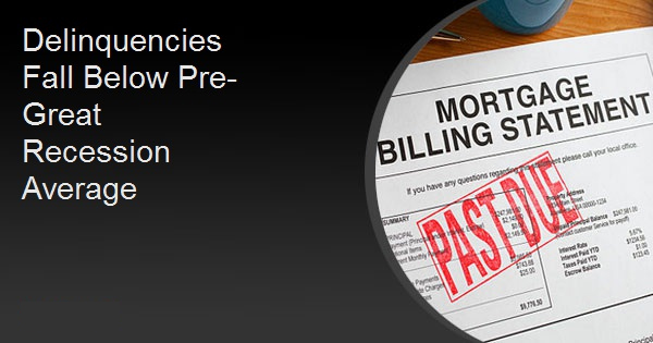 Delinquencies Fall Below Pre-Great Recession Average