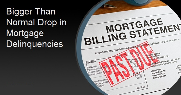 Bigger Than Normal Drop in Mortgage Delinquencies